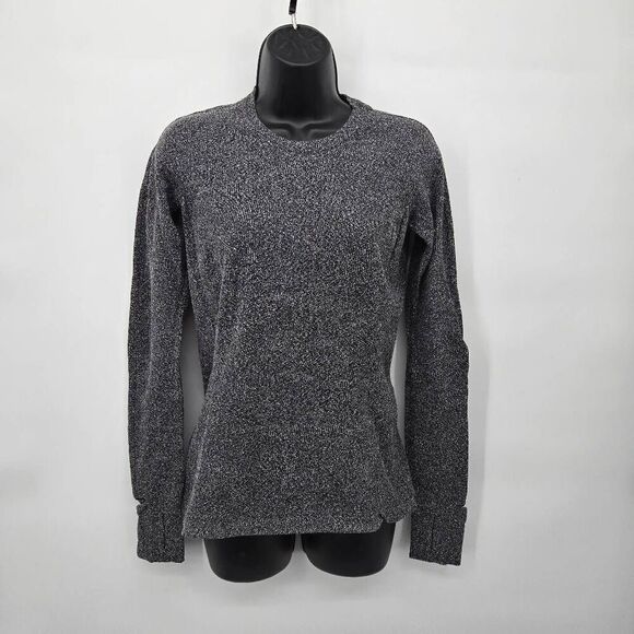 lululemon athletica Tops - Lululemon Runderful Long Sleeve Size 8 Reconnect Jacquard White Black Top